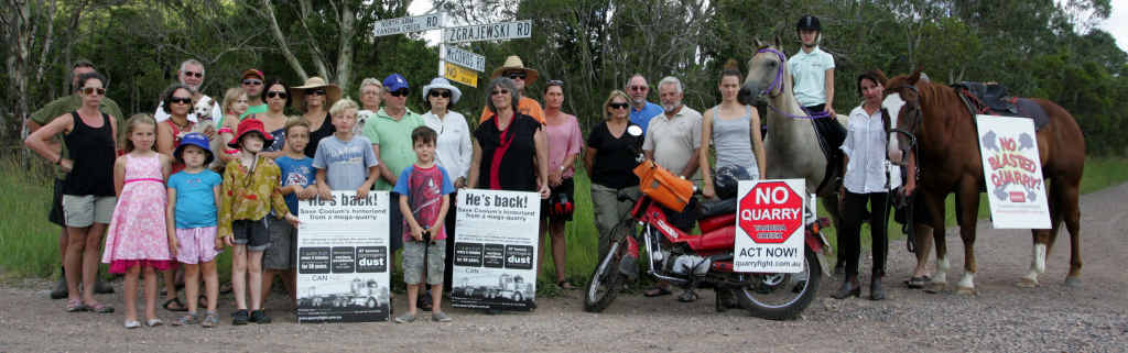 NOT HAPPY: Local residents believe a quarry at Yandina Creek should not have been approved, but have lost their legal bid to block it. NOT HAPPY: Local residents believe a quarry at Yandina Creek should not have been approved, but have lost their legal bid to block it.