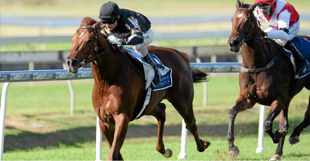 FLASHBACK: Jockey Glenn Boss (left) rides Srikandi to win the Group 3 Glenlogan Park Stakes on Doomben 10,000 Day last year. Connections will be hoping he can win the big one tomorrow. FLASHBACK: Jockey Glenn Boss (left) rides Srikandi to win the Group 3 Glenlogan Park Stakes on Doomben 10,000 Day last year. Connections will be hoping he can win the big one tomorrow.