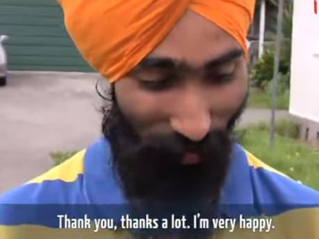 Harman Singh receives an unexpected gift from a NZ television station. Harman Singh receives an unexpected gift from a NZ television station.