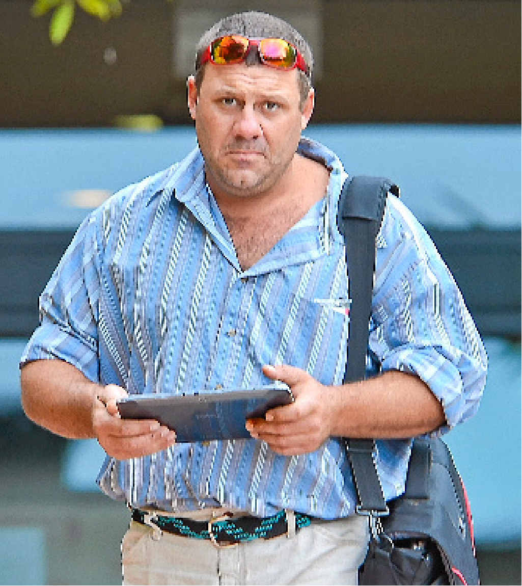ABUSIVE: Geoffrey De Maine-Beale was violent towards police at Calliope. ABUSIVE: Geoffrey De Maine-Beale was violent towards police at Calliope.