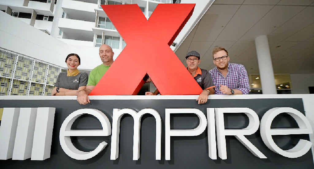 The Empire will be the venue for the upcoming Ted X event. Pictured are L-R Rachael Orth (Empire), Fred Goodwin, Jason Foss (Almost Anything), and Zac Garven (Empire). Photo: Chris Ison / The Morning Bulletin The Empire will be the venue for the upcoming Ted X event. Pictured are L-R Rachael Orth (Empire), Fred Goodwin, Jason Foss (Almost Anything), and Zac Garven (Empire). Photo: Chris Ison / The Morning Bulletin