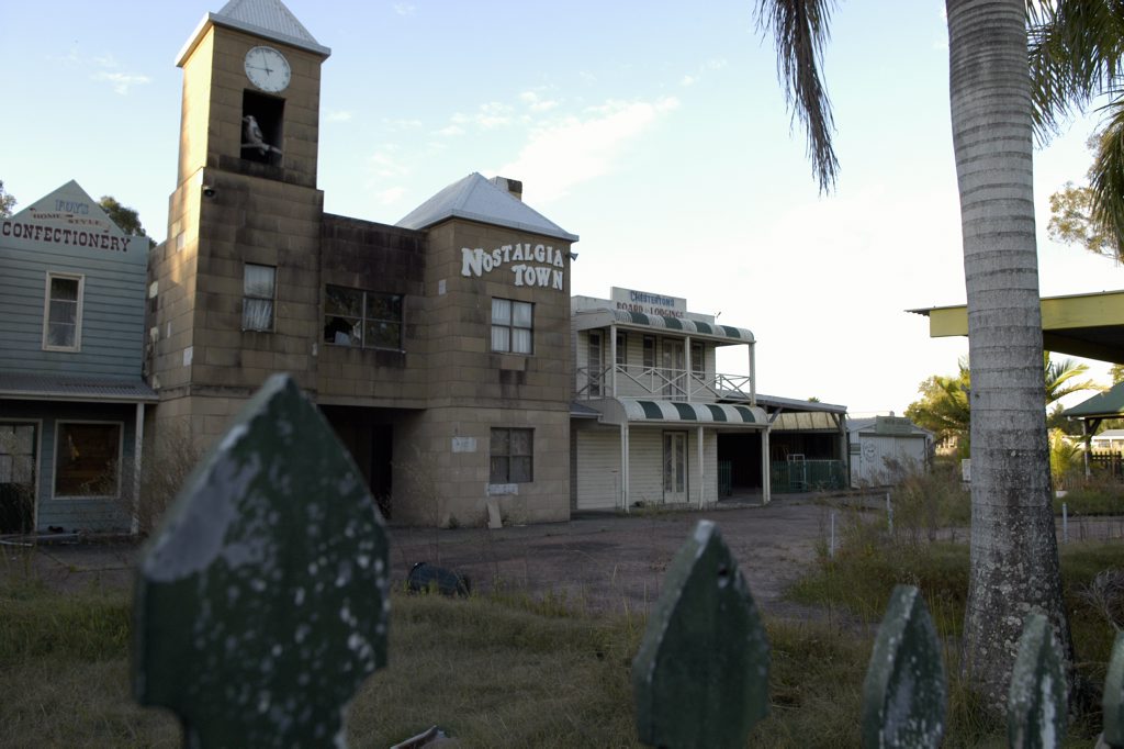 Nostalgia Town looking worse for wear just before it was demolished in 2006. Nostalgia Town looking worse for wear just before it was demolished in 2006.