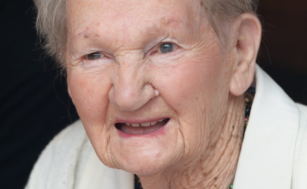 Image for sale: May Holgate celebrated her one hundredth birthday on Friday. Photo: Rob Williams / The Queensland Times