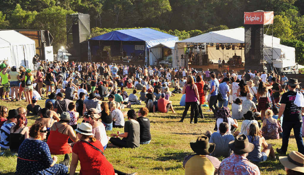 LIVE ON STAGE: The crowd settles in to enjoy the musical line-up on offer during the Big Pineapple Music Festival. Check out more pics from the festival in Monday’s Daily. LIVE ON STAGE: The crowd settles in to enjoy the musical line-up on offer during the Big Pineapple Music Festival. Check out more pics from the festival in Monday’s Daily.