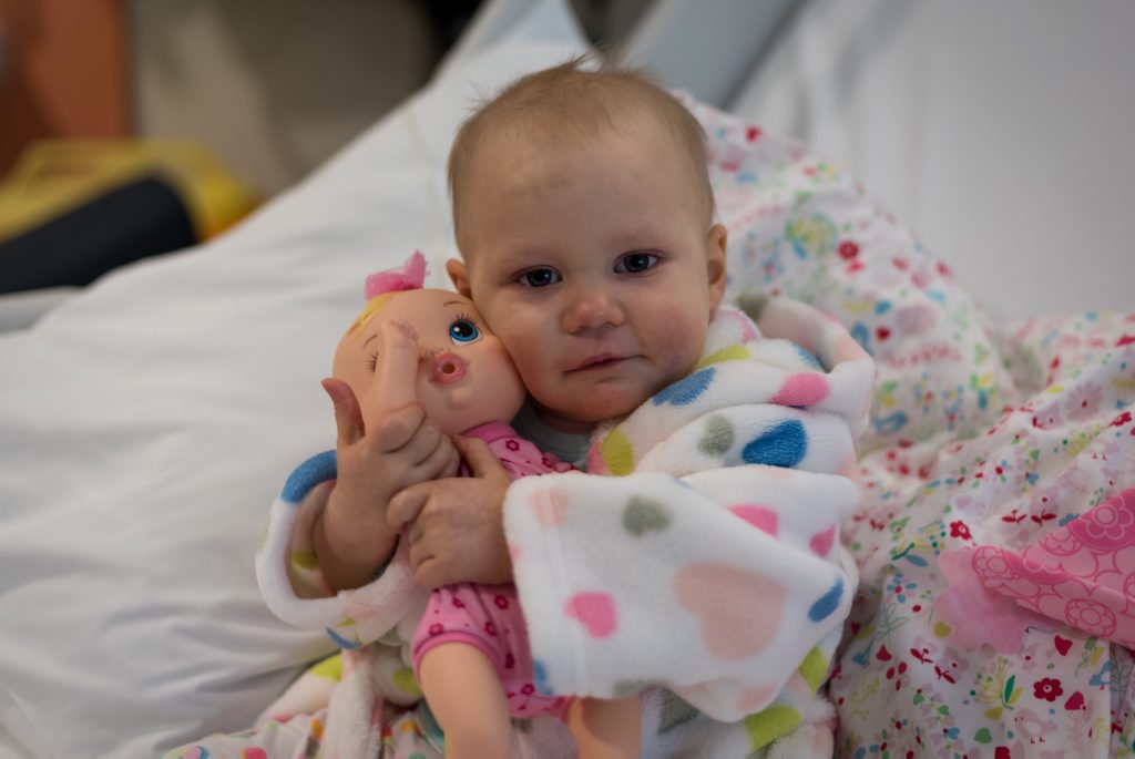 One-year-old Buderim girl Avery Beal has just undergone a bone marrow transplant. She was diagnosed with leukaemia late last year. Photo Contributed One-year-old Buderim girl Avery Beal has just undergone a bone marrow transplant. She was diagnosed with leukaemia late last year. Photo Contributed