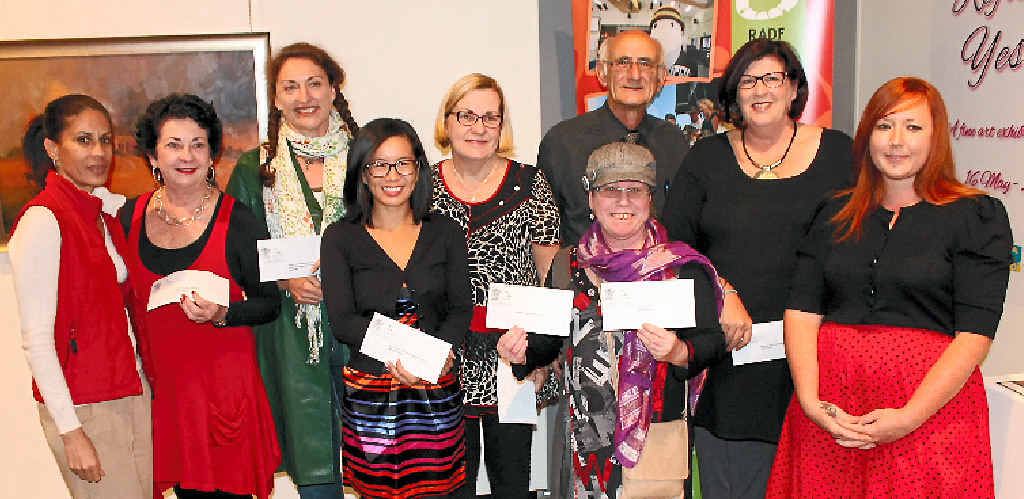REASON TO CELEBRATE: RADF award winners at the Marie Green Gladstone Regional Art Gallery and Museum art opening. REASON TO CELEBRATE: RADF award winners at the Marie Green Gladstone Regional Art Gallery and Museum art opening.