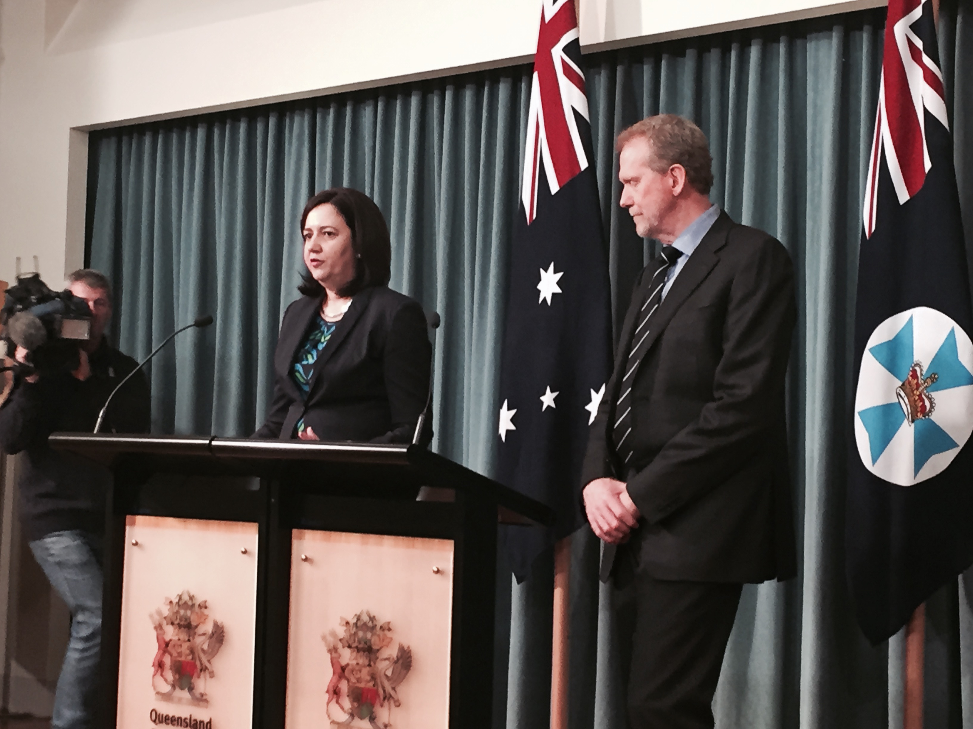 Queensland Premier Annastacia Palaszczuk with barrister Alan MacSporran SC Queensland Premier Annastacia Palaszczuk with barrister Alan MacSporran SC