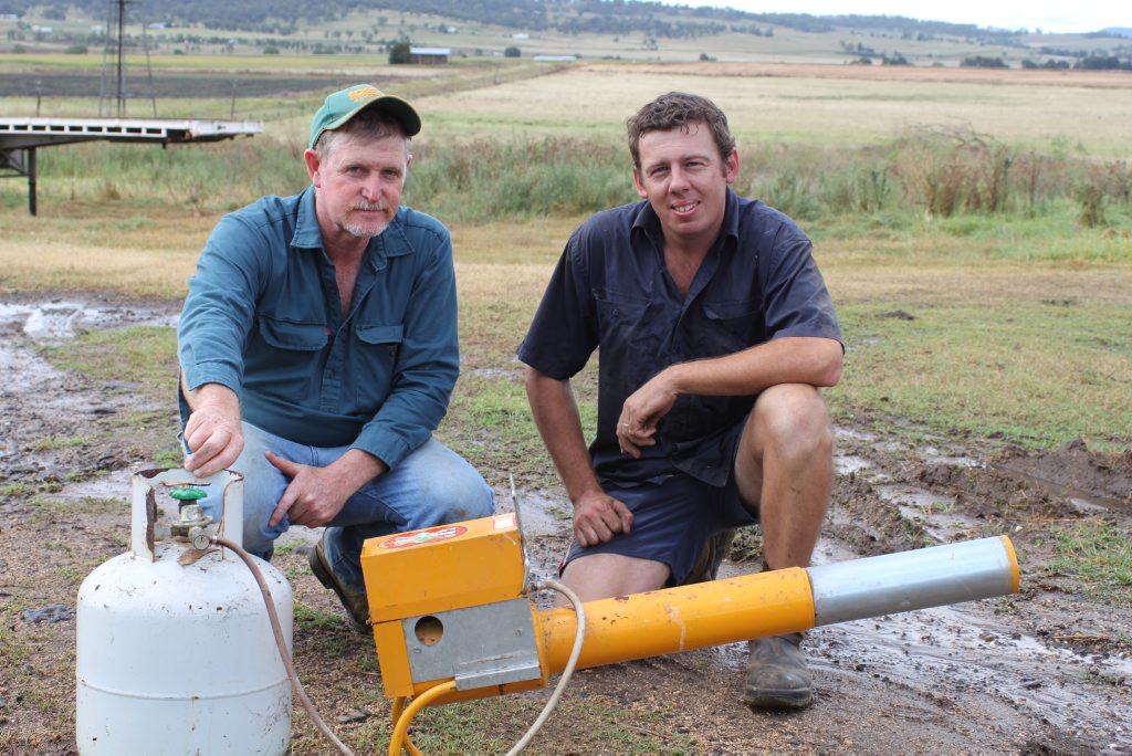 Deputy Mayor Ross Bartley, pictured with producer Mick Unwin, firmly believes farmers need greater freedom when it comes to the use of scare guns to protect their livelihoods. Deputy Mayor Ross Bartley, pictured with producer Mick Unwin, firmly believes farmers need greater freedom when it comes to the use of scare guns to protect their livelihoods.