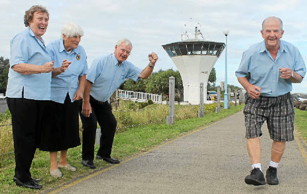 GO, YOU GOOD THING: Ballina Lions’ Des Emmett gets some power-walking in as preparation for this Sunday’s fun run and walk, supported by Lions members Pam Dean, Joyce Emmett and Peter Dean. The event is a fundraiser for Ballina Marine Rescue. GO, YOU GOOD THING: Ballina Lions’ Des Emmett gets some power-walking in as preparation for this Sunday’s fun run and walk, supported by Lions members Pam Dean, Joyce Emmett and Peter Dean. The event is a fundraiser for Ballina Marine Rescue.