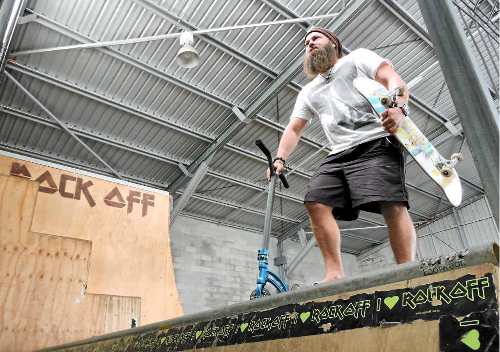 DROPPING IN: Tim Earle takes over as owner of Hervey Bay’s Rock Off Indoor Park today. Earle also confirmed the park will host an Australian Scooter Association event later this year. DROPPING IN: Tim Earle takes over as owner of Hervey Bay’s Rock Off Indoor Park today. Earle also confirmed the park will host an Australian Scooter Association event later this year.
