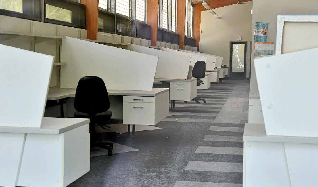 SORRY SIGHT: Taxes wasted as the Tewantin TAFE sits abandoned. SORRY SIGHT: Taxes wasted as the Tewantin TAFE sits abandoned.