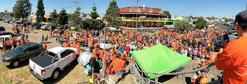 FAMILY FUN: Hundreds of New Acland Mine employees and supporters turned out in force to show support for the mine. FAMILY FUN: Hundreds of New Acland Mine employees and supporters turned out in force to show support for the mine.