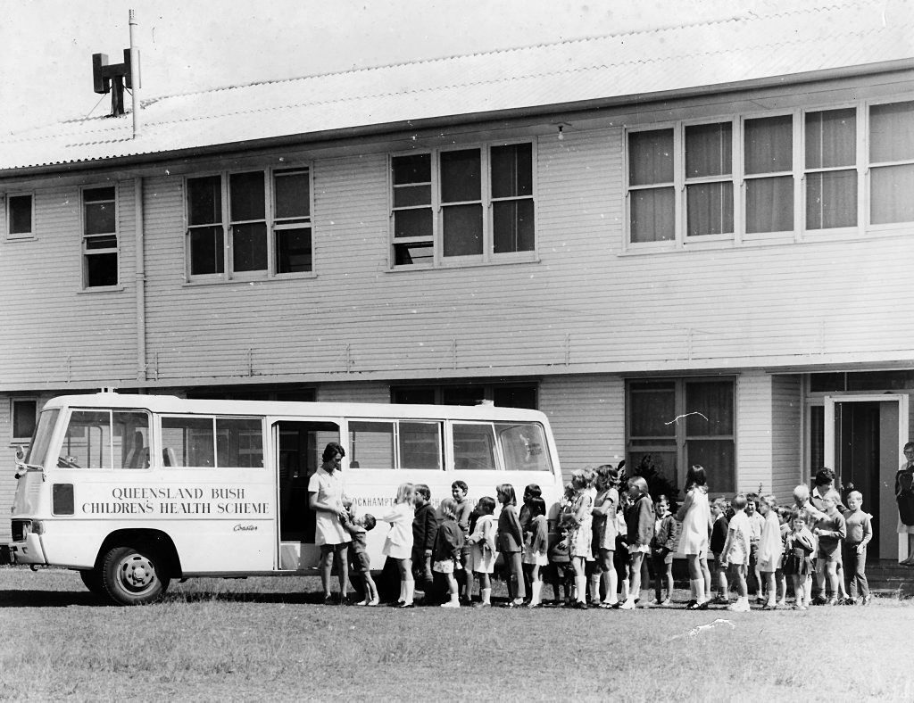 BUSHkids 1930s. Children prepare to baord the BUSHkids bus. Photo Contributed BUSHkids 1930s. Children prepare to baord the BUSHkids bus. Photo Contributed