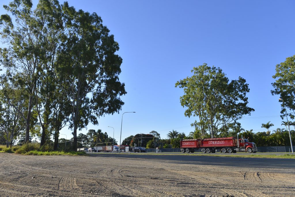 The site of a proposed service station complex on the Bruce Hwy at Benaraby. The site of a proposed service station complex on the Bruce Hwy at Benaraby.