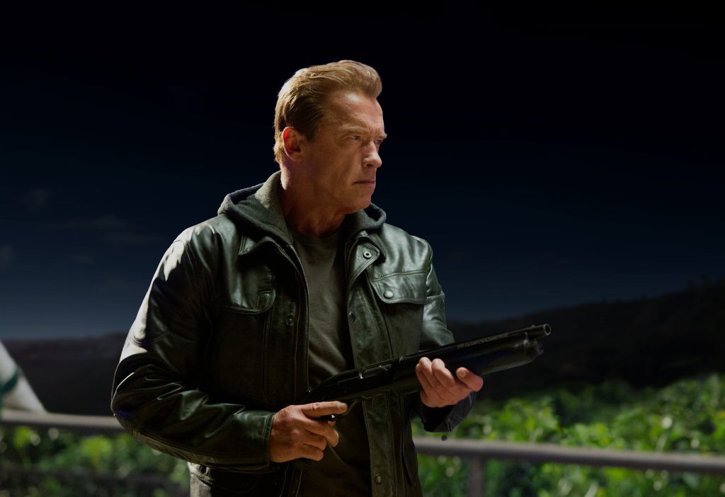 Arnold Schwarzenegger in a scene from Terminator Genisys. Arnold Schwarzenegger in a scene from Terminator Genisys.