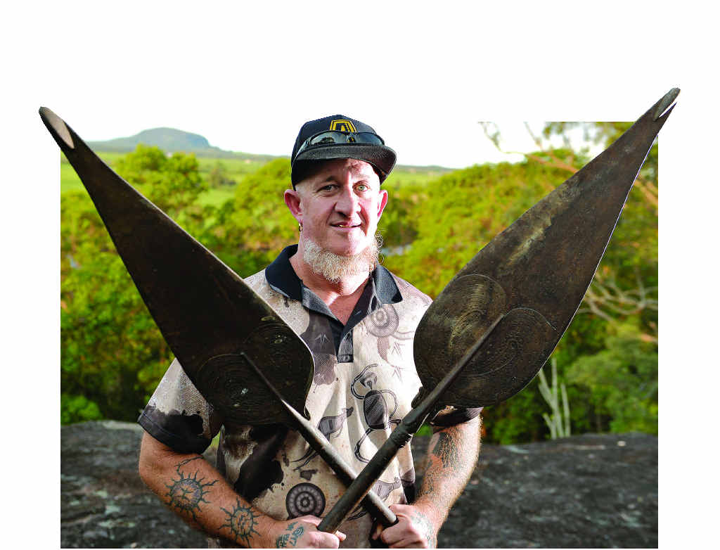 PADDLES: Grant ’Tank’ Shaw, who found a home for the historic items. PADDLES: Grant ’Tank’ Shaw, who found a home for the historic items.