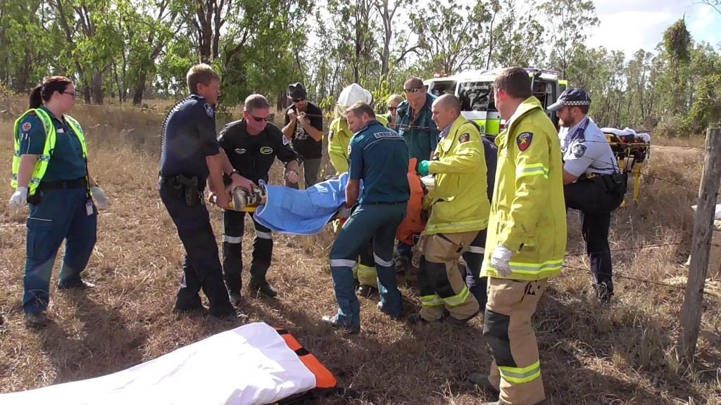 A man has suffered extensive injuries after a motorbike crash 3km south of Yaamba. A man has suffered extensive injuries after a motorbike crash 3km south of Yaamba.