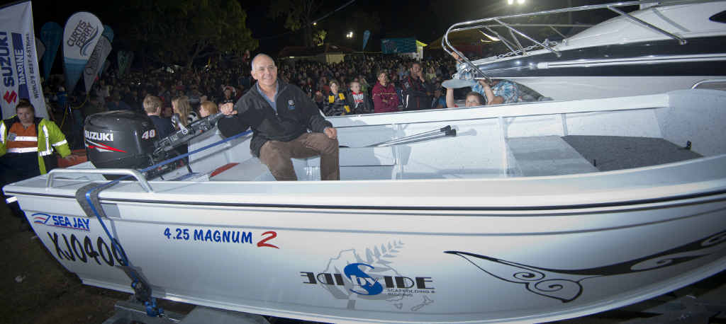 Lucky man, Charlie Sotiris won a 425 CJ Suzuki powered boat. Lucky man, Charlie Sotiris won a 425 CJ Suzuki powered boat.