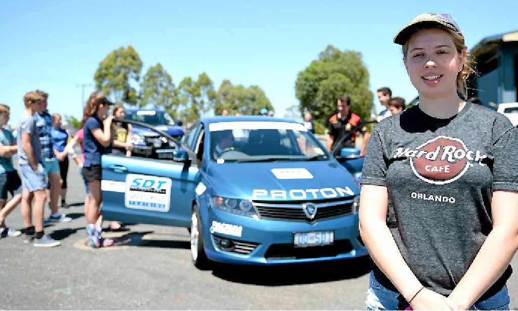 GOOD CAUSE: Rockhampton’s Bailee Murray taking part in a defencive driving course through the Jason Rich Foundation which is what the money from the car rally in July will go towards. GOOD CAUSE: Rockhampton’s Bailee Murray taking part in a defencive driving course through the Jason Rich Foundation which is what the money from the car rally in July will go towards.