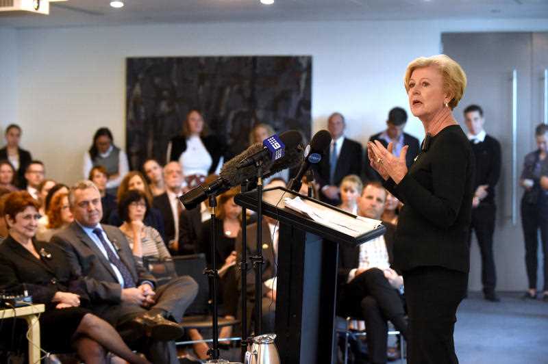 President of the Australian Human Rights Commission Gillian Triggs at the launch of the National Prevalence Survey of Age Discrimination in the Workplace report in Sydney. President of the Australian Human Rights Commission Gillian Triggs at the launch of the National Prevalence Survey of Age Discrimination in the Workplace report in Sydney.