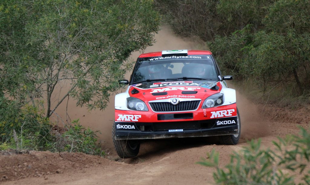 Pontus Tidemand of Sweden in his Skoda Fabia Super 2000 will be favourite for the 2015 Rally Queensland event. Photo: Contributed Pontus Tidemand of Sweden in his Skoda Fabia Super 2000 will be favourite for the 2015 Rally Queensland event. Photo: Contributed