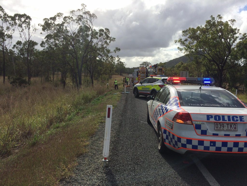 ON SCENE: Emergency services work to clear the scene of a fatal traffic crash on the Bruce Hwy. Photo Melanie Plane/The Morning Bulletin ON SCENE: Emergency services work to clear the scene of a fatal traffic crash on the Bruce Hwy. Photo Melanie Plane/The Morning Bulletin