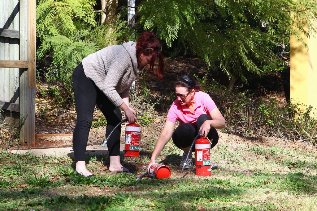 Housekeepers rush into action at the scene. Housekeepers rush into action at the scene.