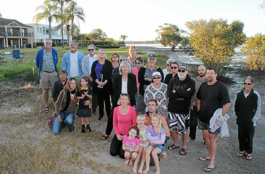 WALL OF OBJECTION: Ballina residents are opposing a proposed rock wall to be built in front of waterfront properties along North Creek. WALL OF OBJECTION: Ballina residents are opposing a proposed rock wall to be built in front of waterfront properties along North Creek.