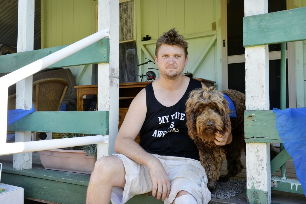 THROWN OUT: Ex-serviceman Ricky Lawson has been told to leave Riverlink four times because the shopping centre has not been satisfied with accreditation for his assistance dog. THROWN OUT: Ex-serviceman Ricky Lawson has been told to leave Riverlink four times because the shopping centre has not been satisfied with accreditation for his assistance dog.