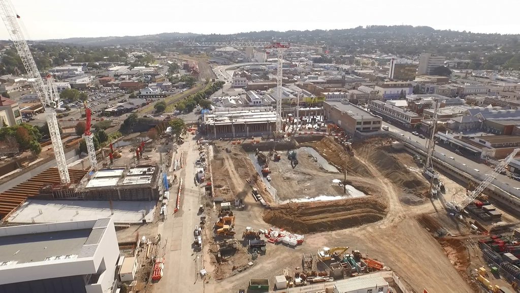 A bird's eye view of the Grand Central redevelopment courtesy of a drone. A bird's eye view of the Grand Central redevelopment courtesy of a drone.
