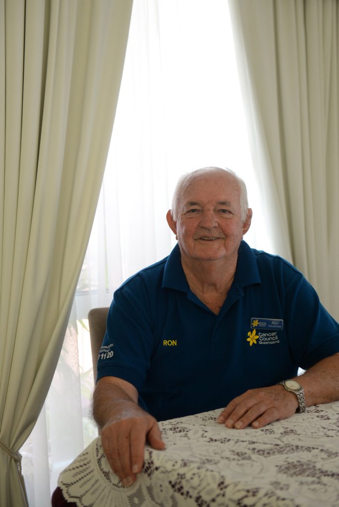 GIVING BACK: Cancer survivor Ron Myler volunteers at the Friendlies Society Private Hospital to assist those who are currently going through cancer treatment. Photo: Mike Knott / NewsMail GIVING BACK: Cancer survivor Ron Myler volunteers at the Friendlies Society Private Hospital to assist those who are currently going through cancer treatment. Photo: Mike Knott / NewsMail