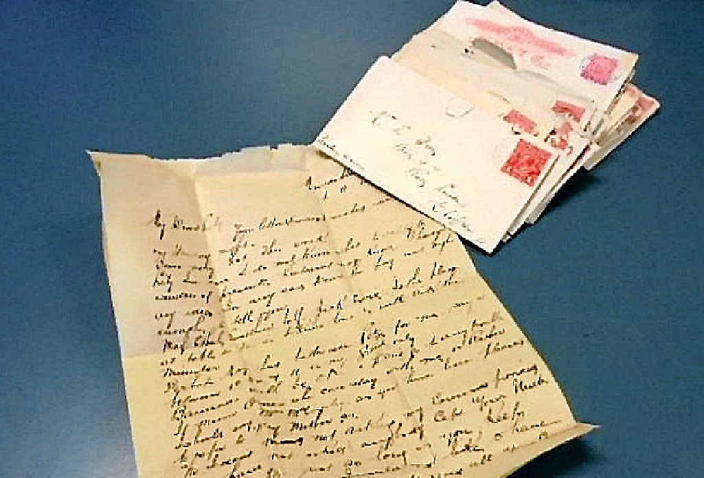 CENTURY-OLD: These love letters were returned to the rightful owner after a police search uncovered them. CENTURY-OLD: These love letters were returned to the rightful owner after a police search uncovered them.