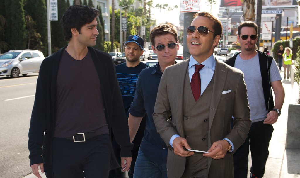 Adrian Grenier, Jerry Ferrara, Kevin Connolly, Jeremy Piven and Kevin Dillon in a scene from the movie Entourage. Adrian Grenier, Jerry Ferrara, Kevin Connolly, Jeremy Piven and Kevin Dillon in a scene from the movie Entourage.