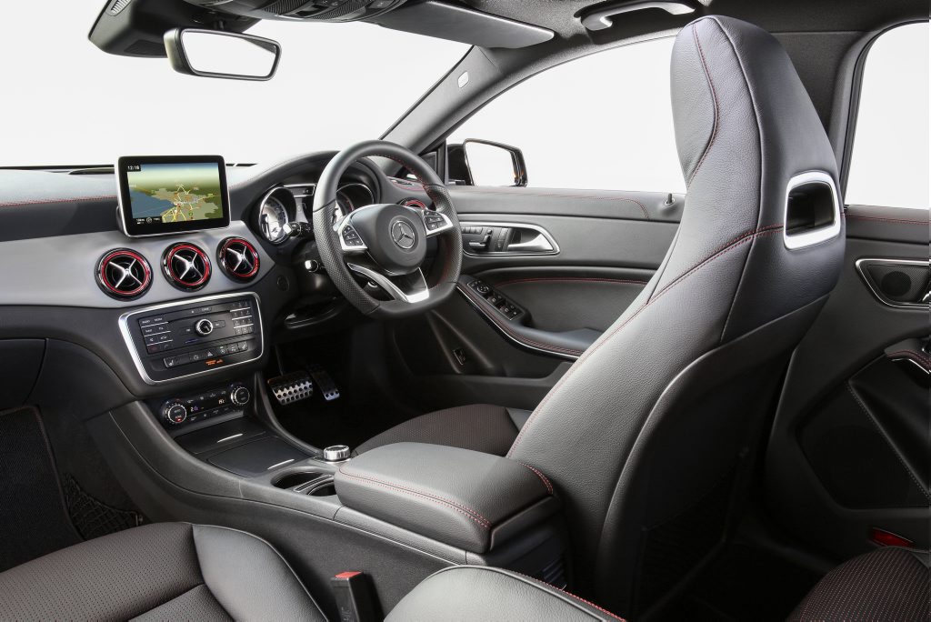 YOUTHFUL SPIRIT: Shooting Brake's cabin has an emphasis on style and sportiness, but isn't quite as plush as you'll find in its C-Class big brother YOUTHFUL SPIRIT: Shooting Brake's cabin has an emphasis on style and sportiness, but isn't quite as plush as you'll find in its C-Class big brother