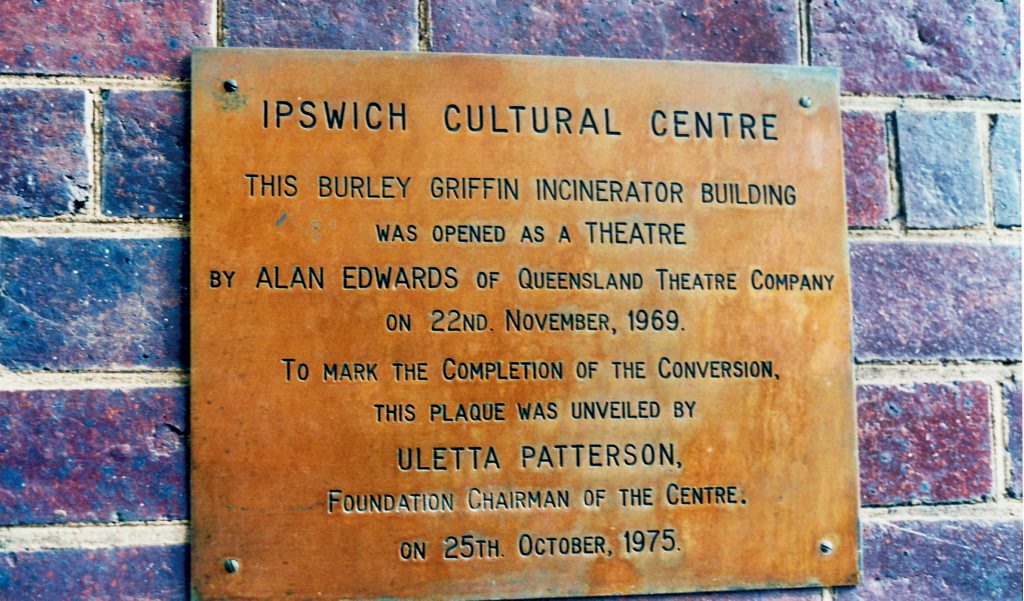 Plaque showing details of the opening of Burley Griffin Incinerator building in 1969. Photo: Contributed Plaque showing details of the opening of Burley Griffin Incinerator building in 1969. Photo: Contributed