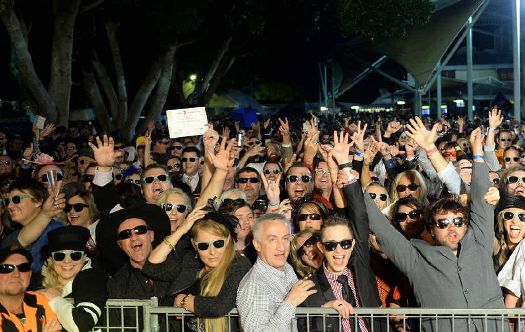 BRIGHT MOMENT: There’s always one in a crowd, and fortunately there was only one not wearing sunglasses as Ipswich smashed the world record. BRIGHT MOMENT: There’s always one in a crowd, and fortunately there was only one not wearing sunglasses as Ipswich smashed the world record.