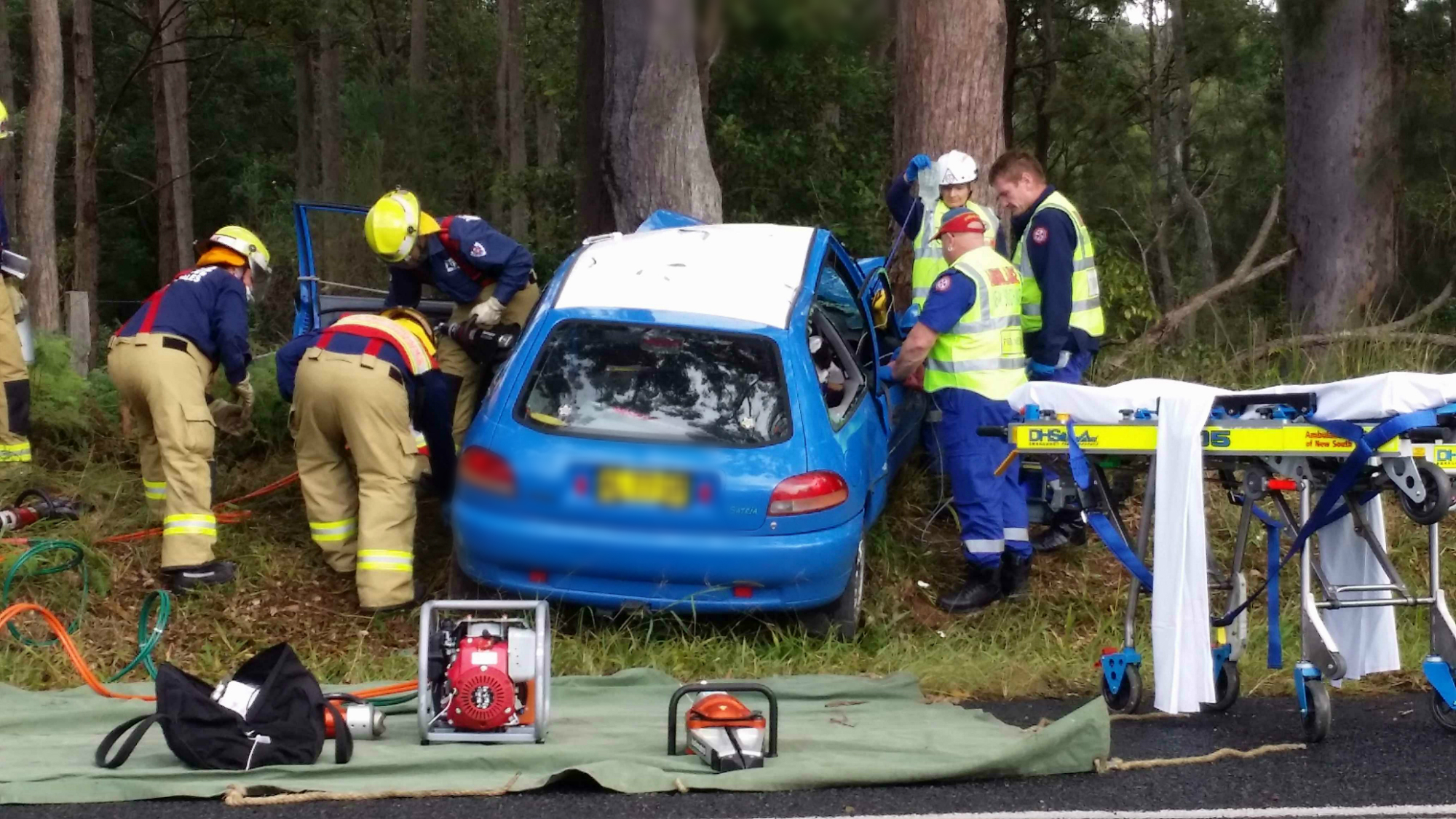 A woman has admitted to Coffs Harbour Base Hospital after a single vehicle crash on Bucca Rd this morning. A woman has admitted to Coffs Harbour Base Hospital after a single vehicle crash on Bucca Rd this morning.