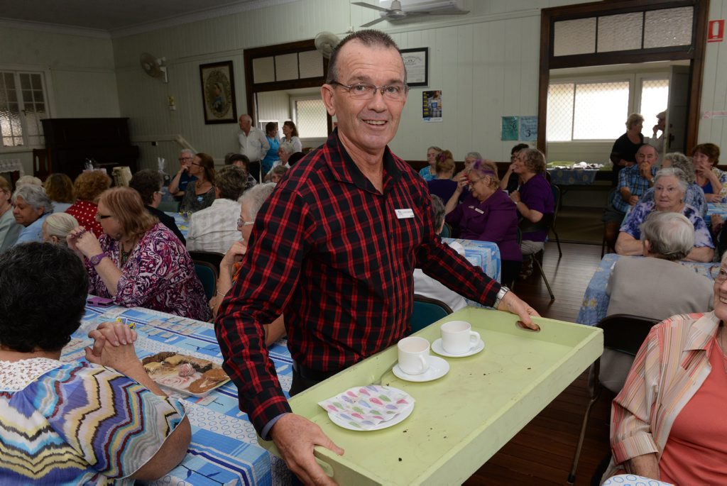 HELP BEAT CANCER: Cr Vince Habermann at the QCWA Australia's Biggest Morning Tea. Photo: Mike Knott / NewsMail