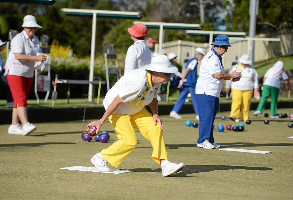 ABOVE: Denise Wallace bowling for South Lismore against Evans Head in the Fiesta Fours on Monday at the Lismore Heights Bowling Club. ABOVE: Denise Wallace bowling for South Lismore against Evans Head in the Fiesta Fours on Monday at the Lismore Heights Bowling Club.