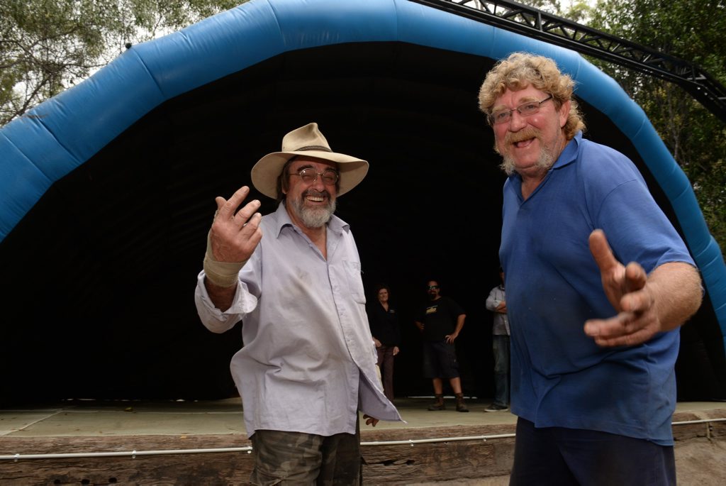 GREAT MUSIC: Stan Edwards from Coonarr Events and Mick Ryan from Elliott River Sound are looking forward to the mini festival to celebrate the winter solstice. The event will be held at Serenity which is the property at 717 Coonarr Road. Photo: Mike Knott / NewsMail GREAT MUSIC: Stan Edwards from Coonarr Events and Mick Ryan from Elliott River Sound are looking forward to the mini festival to celebrate the winter solstice. The event will be held at Serenity which is the property at 717 Coonarr Road. Photo: Mike Knott / NewsMail