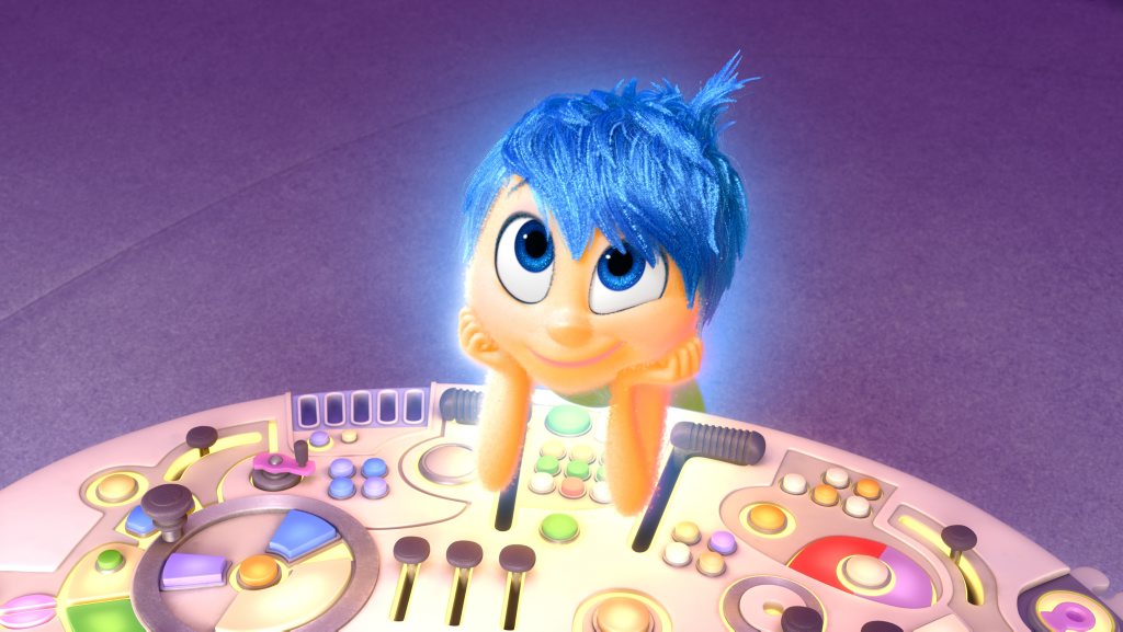 The character Joy, voiced by Amy Poehler, in a scene from Inside Out. The character Joy, voiced by Amy Poehler, in a scene from Inside Out.
