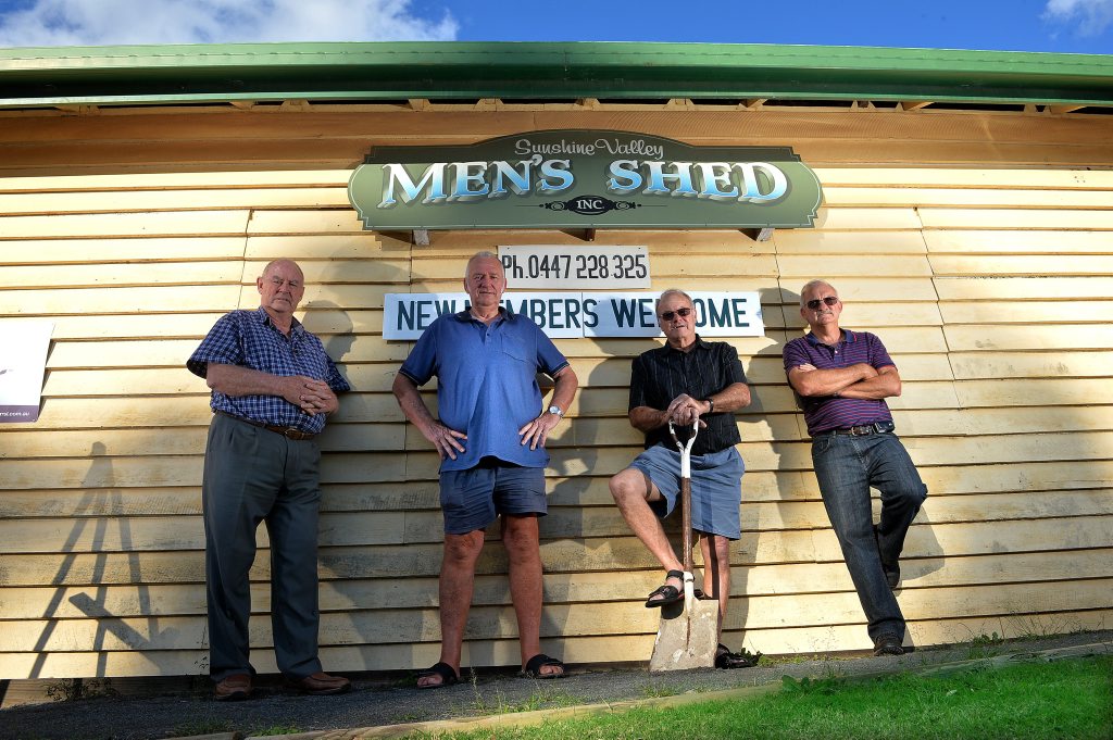 Sunshine Valley Men's Shed wants the council to make good on land donated by Ray Grace. Ron Campbell, Bob Armour, Geoff Voight and Steve Contant are unhappy with the council decision. Sunshine Valley Men's Shed wants the council to make good on land donated by Ray Grace. Ron Campbell, Bob Armour, Geoff Voight and Steve Contant are unhappy with the council decision.