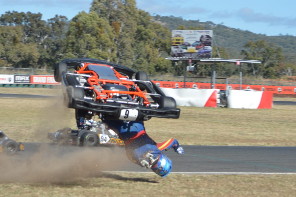 Cody Burcher in the first roll over of his career. Cody Burcher in the first roll over of his career.