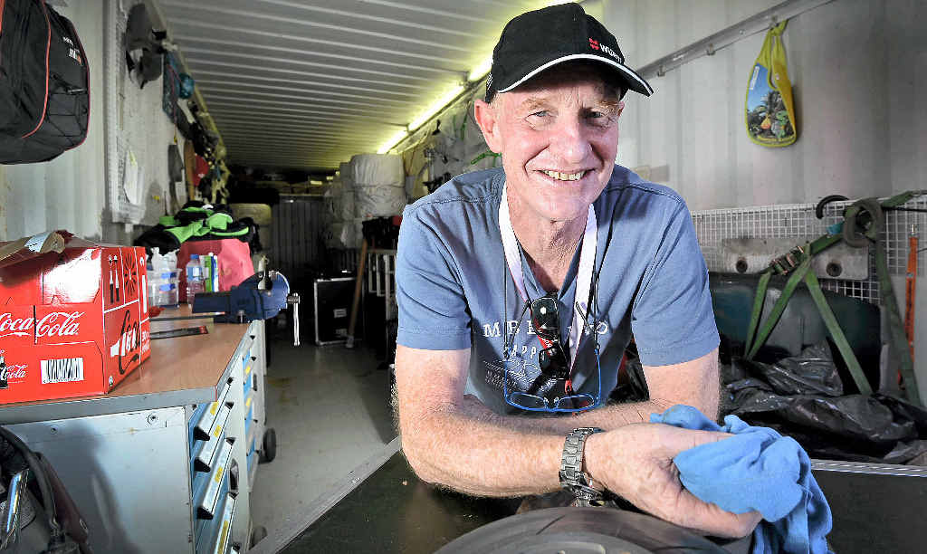 LOGISTICS MAN: APRC coordinator Murray Brown prepares ahead of the International Rally of Queensland. LOGISTICS MAN: APRC coordinator Murray Brown prepares ahead of the International Rally of Queensland.