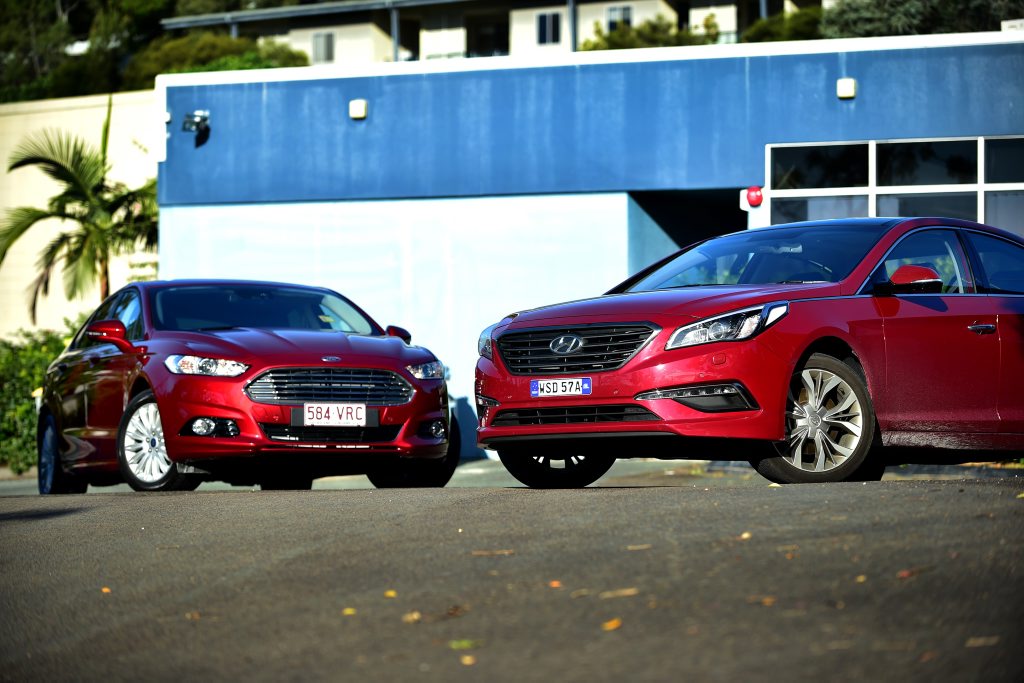 SUV RIVALS: Ford Mondeo and Hyundai Sonata just two of a talented sedan choice on our market SUV RIVALS: Ford Mondeo and Hyundai Sonata just two of a talented sedan choice on our market