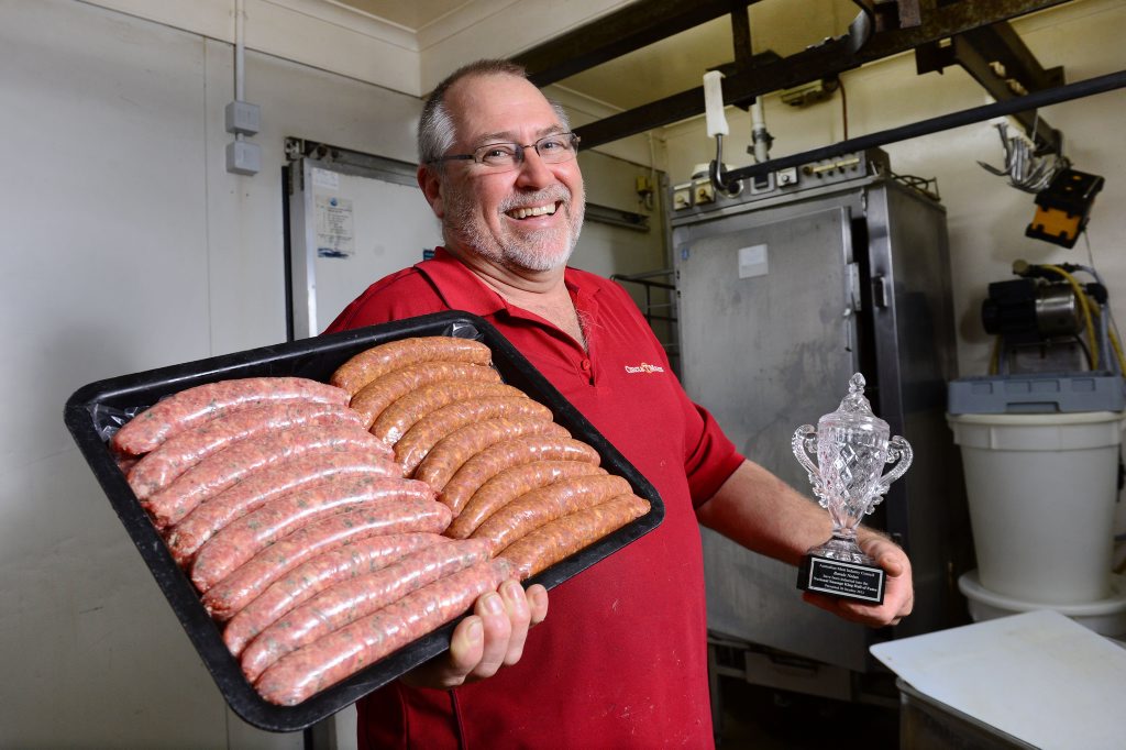 RECIPE FOR SUCCESS: Sausage King Barnie Nolan of Circle T Meats in Raceview has snagged another award. RECIPE FOR SUCCESS: Sausage King Barnie Nolan of Circle T Meats in Raceview has snagged another award.