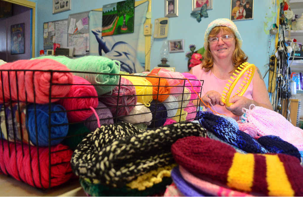 WEAVING WONDERS: Childers local Jenny Bouchardt has begun knitting beanies for brain cancer. WEAVING WONDERS: Childers local Jenny Bouchardt has begun knitting beanies for brain cancer.