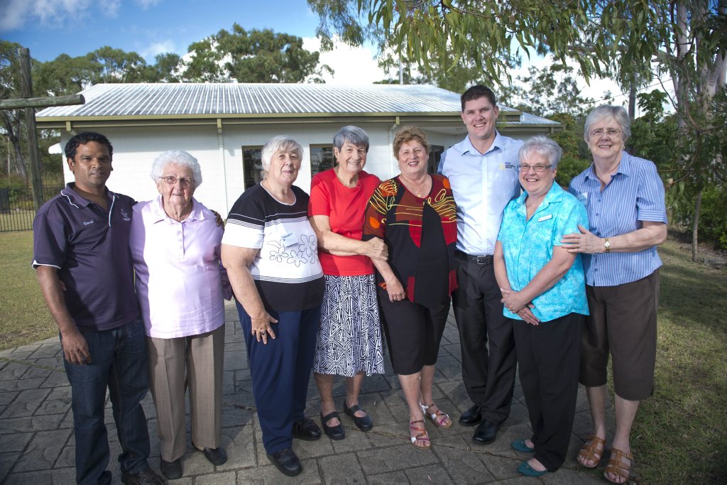 Father Daniel Paulraj, Sheileagh Janes, Margaret Baldwin, Edna Kuzmic, Jan Clifton, Michael Jones, Reverend Vicki Handcock and Annslie Stovell. - Rescue helicopter donaton.Photo Paul Braven / The Observer Father Daniel Paulraj, Sheileagh Janes, Margaret Baldwin, Edna Kuzmic, Jan Clifton, Michael Jones, Reverend Vicki Handcock and Annslie Stovell. - Rescue helicopter donaton.Photo Paul Braven / The Observer