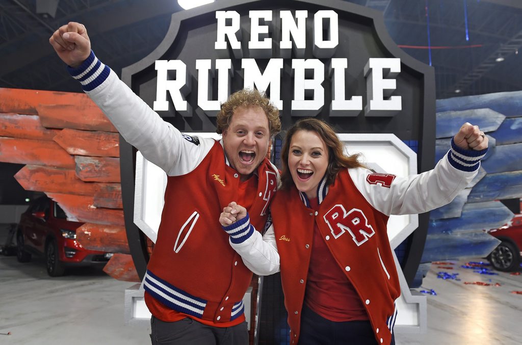 Renovation Rumble winners Ayden and Jess. Renovation Rumble winners Ayden and Jess.