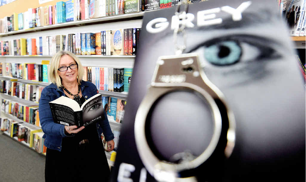 SHARP SPIKE: The Book Warehouse sales assistant Lea Wilson has seen a renewed interest in the 50 Shades series after the release of latest book. SHARP SPIKE: The Book Warehouse sales assistant Lea Wilson has seen a renewed interest in the 50 Shades series after the release of latest book.